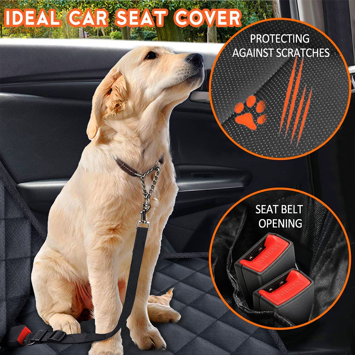 Universal Dog Car Seat Cover – Waterproof, Non-Slip & Durable
