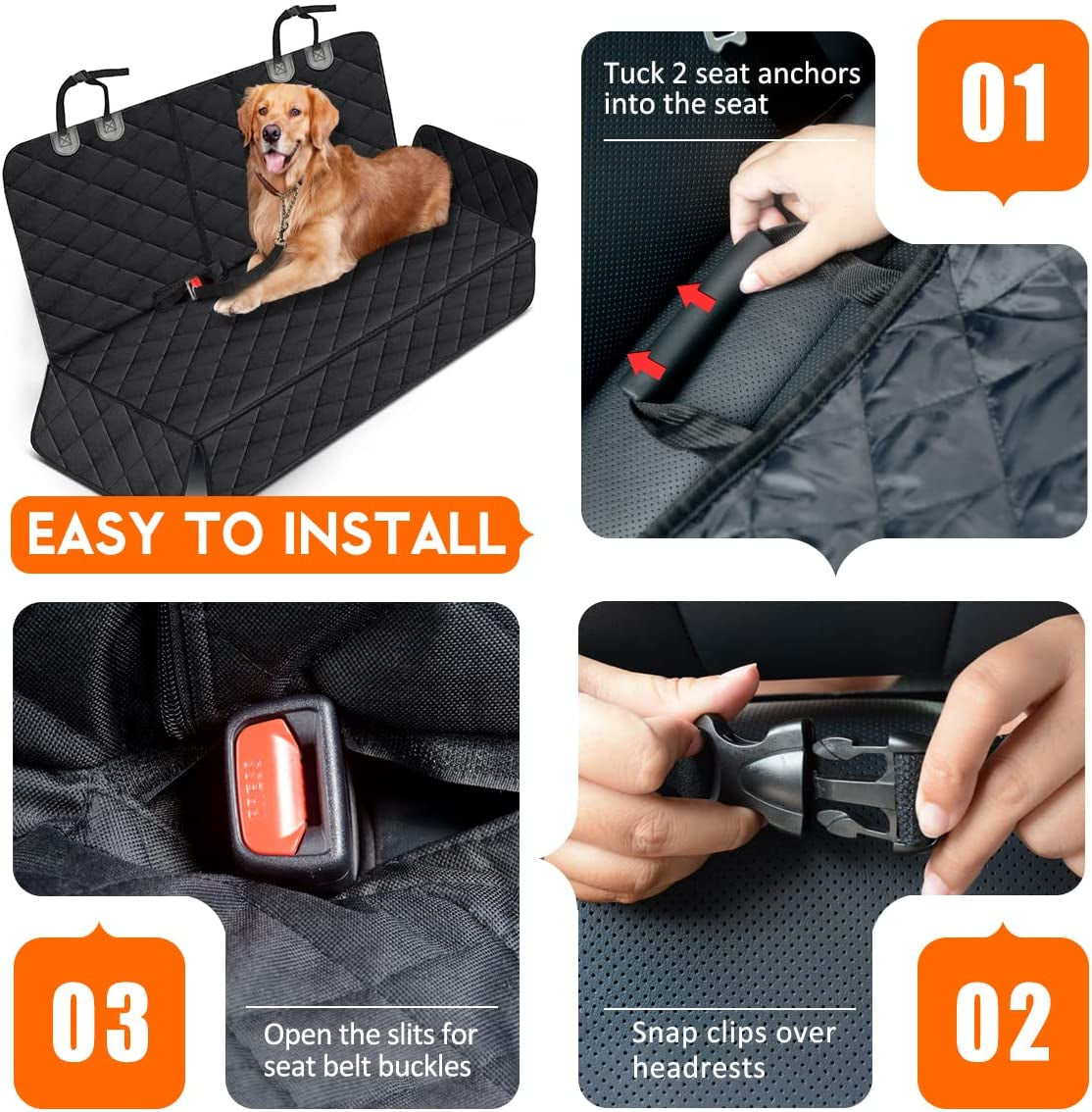 Universal Dog Car Seat Cover – Waterproof, Non-Slip & Durable